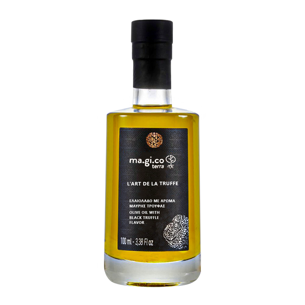 Mushroom14_black-truffle-flavoured-extra-virgin-olive-oil-100-ml Φιάλη 100ml ελαιόλαδο με άρωμα μαύρης τρούφας ma.gi.co terra – Olive oil with black truffle flavor